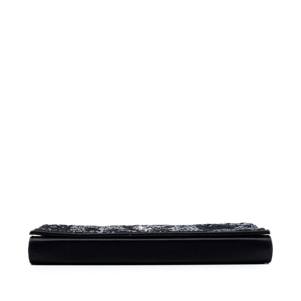 Pre-Loved Saint Laurent Sequin Monogram Kate Wallet on Chain - Picture 3 of 7